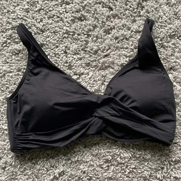 Sea Level Australia black twist front bikini top size US 14 - Picture 7 of 11